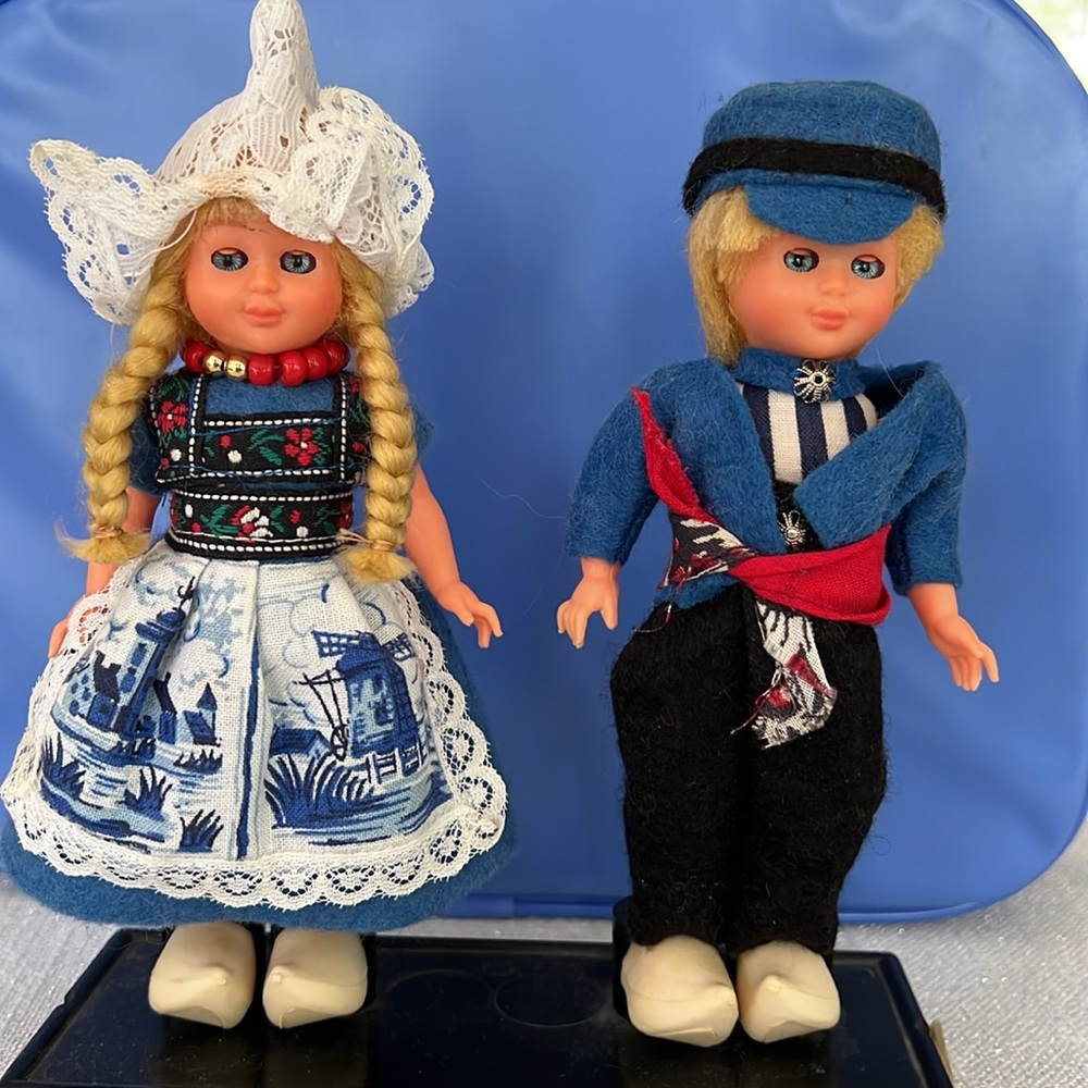 Vintage Holland Blinking Dolls Collectable 7" Dolls Condition "Used"